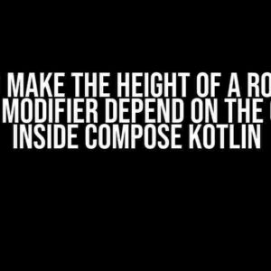 How to Make the Height of a Row with Painter Modifier Depend on the Content Inside Compose Kotlin